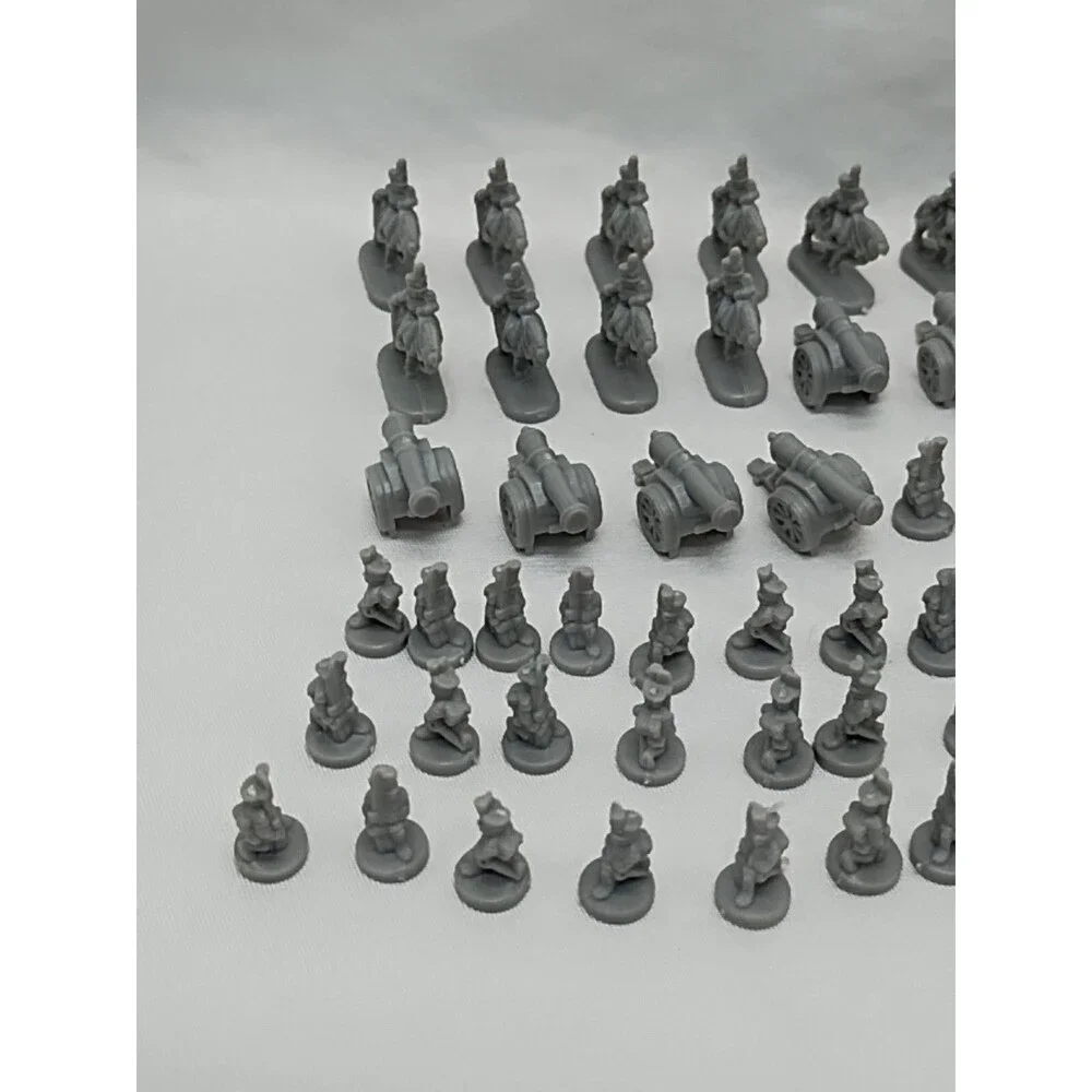 Set Of (60) 1993 Risk Gray Board Game Player Pieces